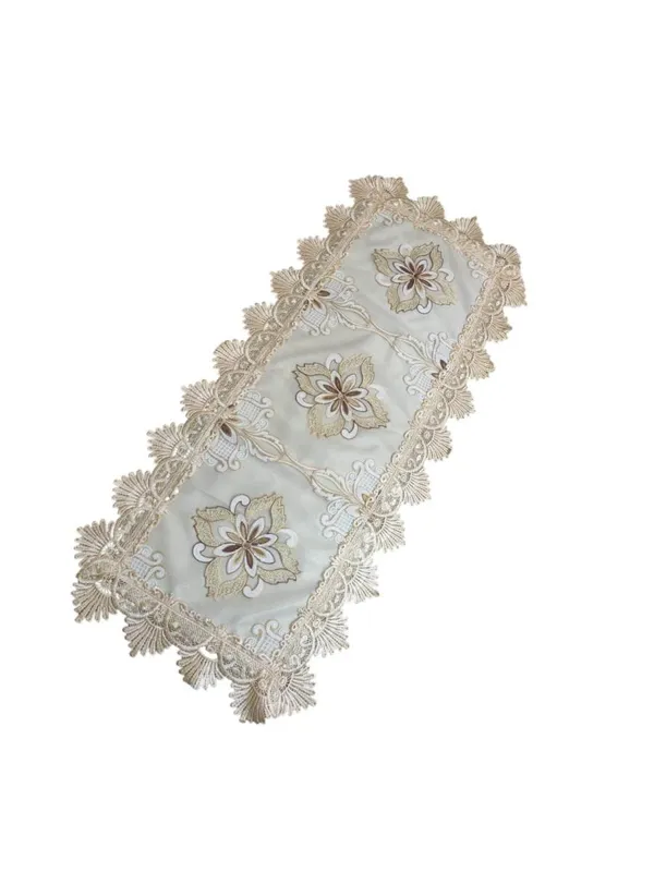 Beautiful_Floral_Thread_Embroidery_Design_Center/Coffee_Table_Runner_(Size-33"_x_15"_Inches)