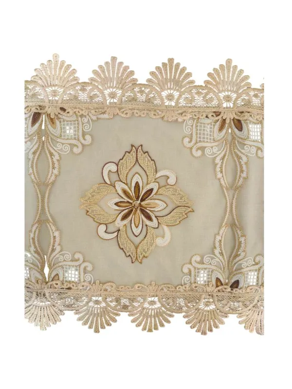 Beautiful_Floral_Thread_Embroidery_Design_Center/Coffee_Table_Runner_(Size-33"_x_15"_Inches)