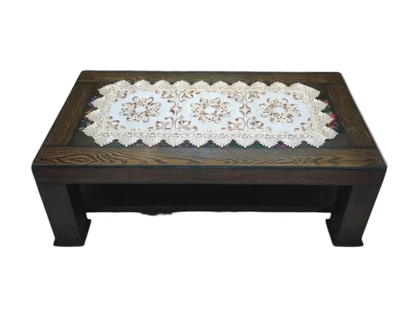 Beautiful_Floral_Thread_Embroidery_Design_Center/Coffee_Table_Runner_(Size-33"_x_15"_Inches)