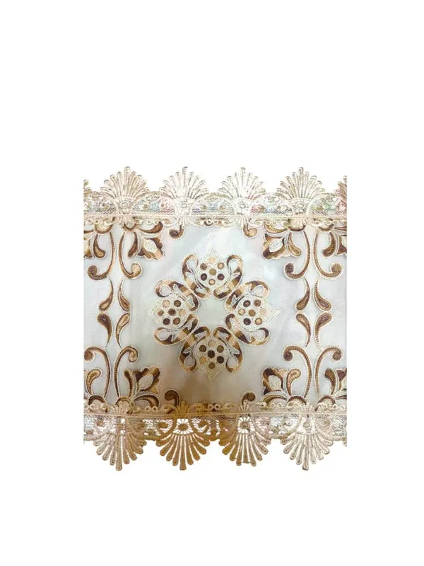 Beautiful_Floral_Thread_Embroidery_Design_Center/Coffee_Table_Runner_(Size-33"_x_15"_Inches)