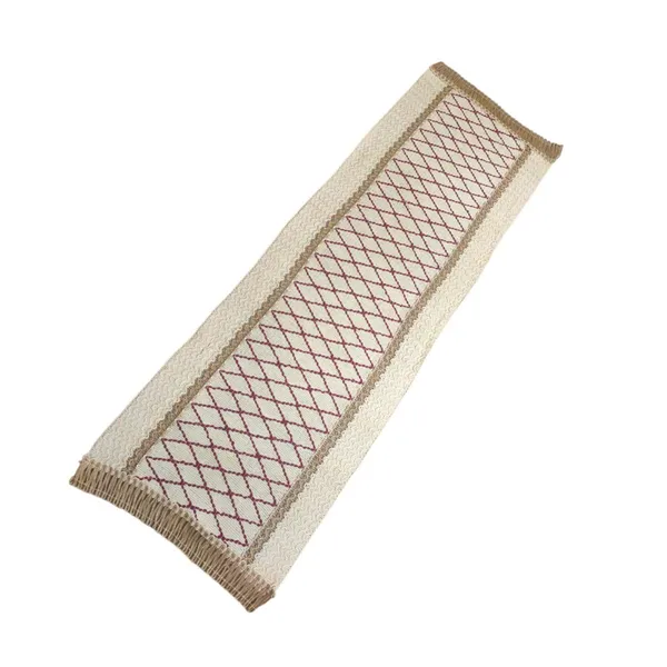 Decorative_Jute_Fabric_Cross_Design_Center/Coffee_Table_Runner_(Size-33"_x_15"_Inches)