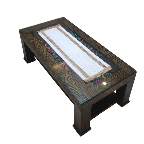 Decorative_Jute_Fabric_Striped_Design_Center/Coffee_Table_Runner_(Size-33"_x_15"_Inches)