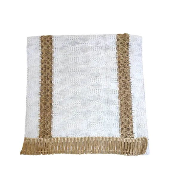 Decorative_Jute_Fabric_Striped_Design_Center/Coffee_Table_Runner_(Size-33"_x_15"_Inches)