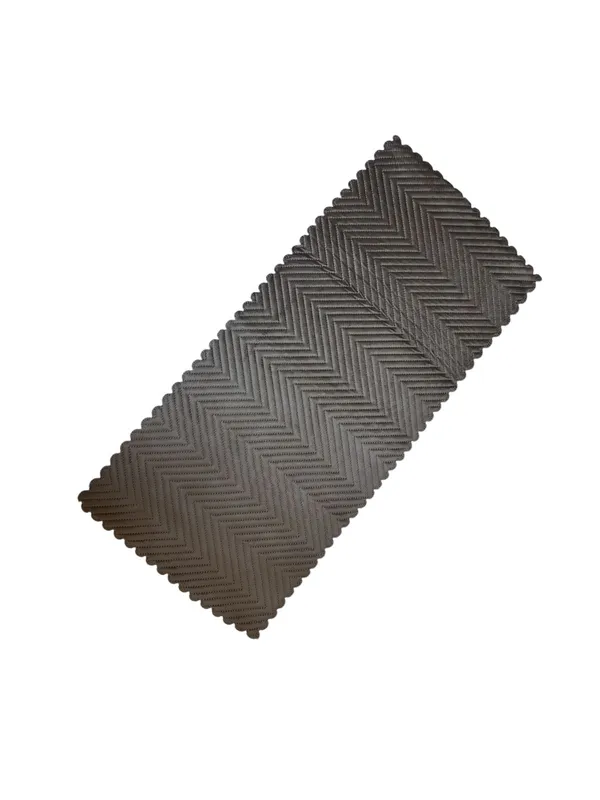 Attractive_Velvet_Quilt_Design_Rectangular_Center/Coffee_Table_Runner_(Size-33"_x_15"_Inches),_Dark_Brown_Color