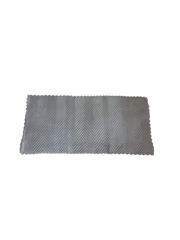 Attractive_Velvet_Quilt_Design_Rectangular_Center/Coffee_Table_Runner_(Size-33"_x_15"_Inches),_Light_Grey_Color