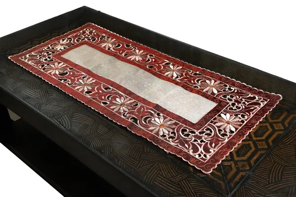 Elegant_Cutwork_Design_Center/Coffee_Table_Runner_(Size-33"_x_15"_Inches)