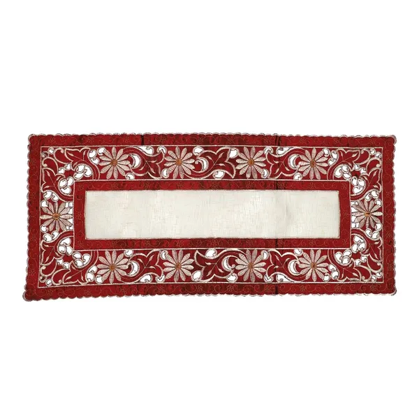 Elegant_Cutwork_Design_Center/Coffee_Table_Runner_(Size-33"_x_15"_Inches)