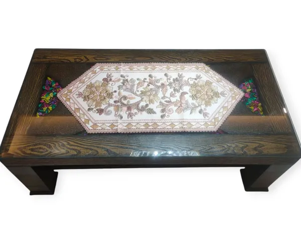 Attractive_Velvet_Printed_Floral_Design_Center/Coffee_Table_Runner_(Size-33"_x_15"_Inches)