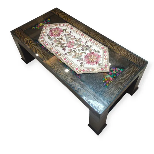 Attractive_Velvet_Printed_Floral_Design_Center/Coffee_Table_Runner_(Size-33"_x_15"_Inches)