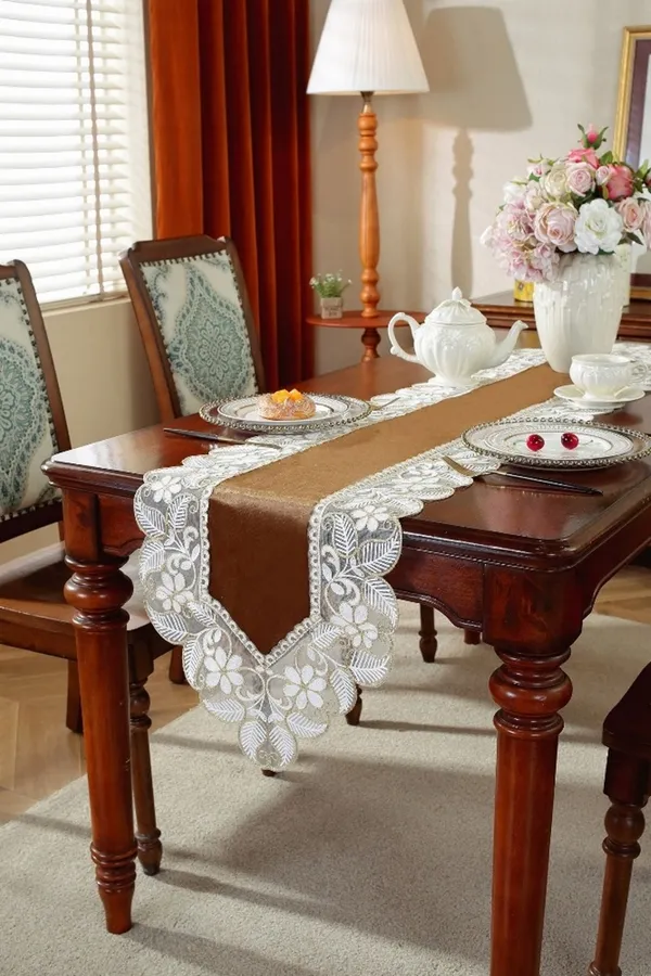 Elegant_Velvet_Lace_Embroidery_Design_Center/Coffee_Table_Runner_(Size-33"_x_15"_Inches)