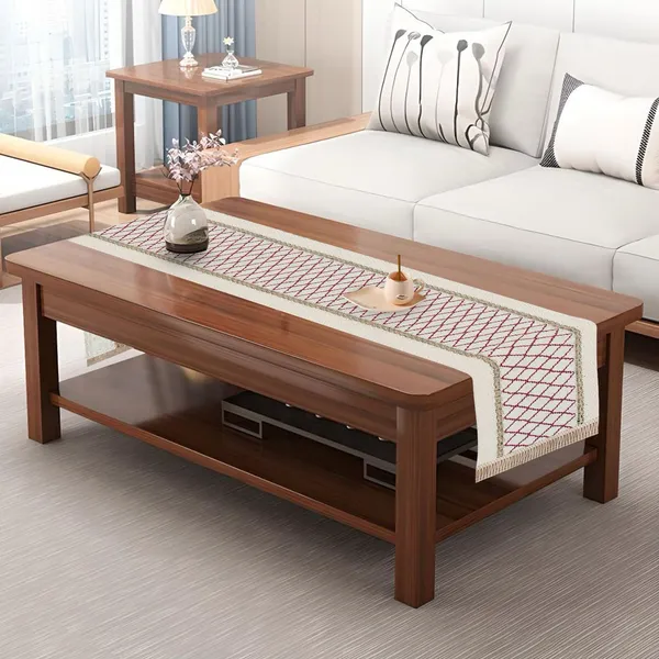 MONKDECOR_Stylish_&_Durable_Jute_Dining_Table_Runner_|_Perfect_for_Farmhouse_Interiors,_Cross_Design,_(Cream,_16x72_Inch)