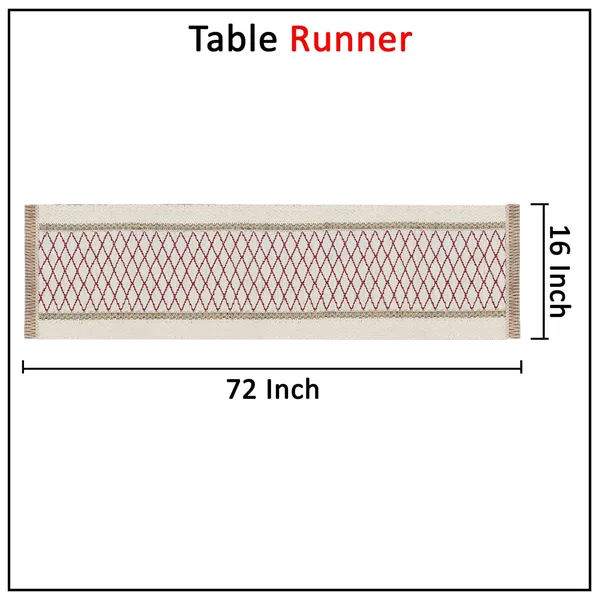 MONKDECOR_Stylish_&_Durable_Jute_Dining_Table_Runner_|_Perfect_for_Farmhouse_Interiors,_Cross_Design,_(Cream,_16x72_Inch)