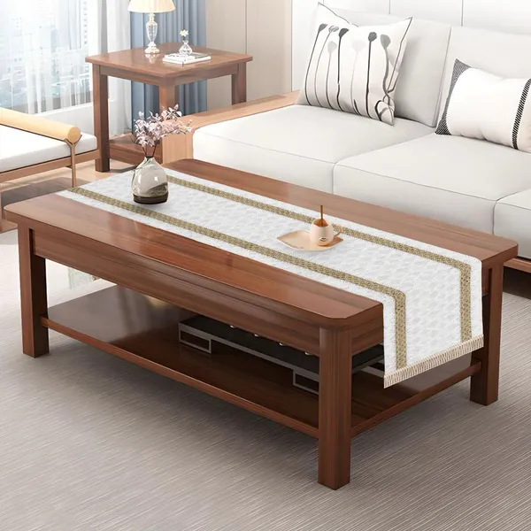 MONKDECOR_Stylish_&_Durable_Jute_Dining_Table_Runner_|_Perfect_for_Farmhouse_Interiors,_Stripe_Design,_(White,_16x72_Inch)