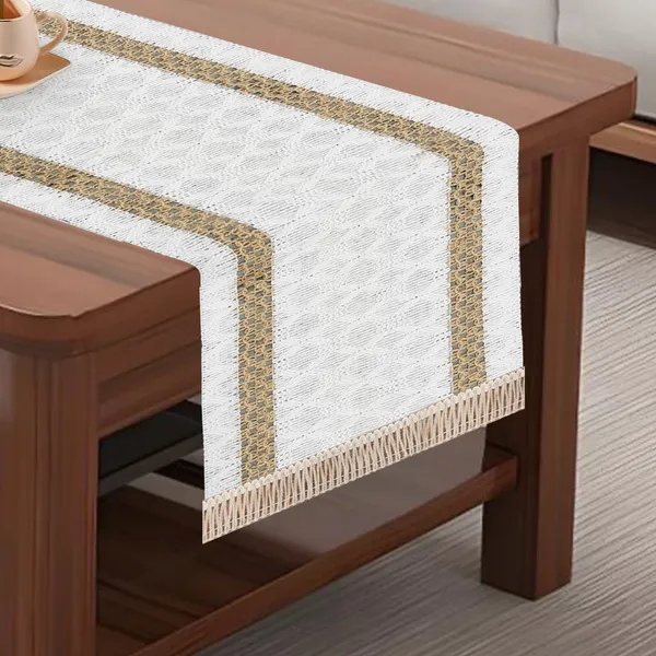 MONKDECOR_Stylish_&_Durable_Jute_Dining_Table_Runner_|_Perfect_for_Farmhouse_Interiors,_Stripe_Design,_(White,_16x72_Inch)