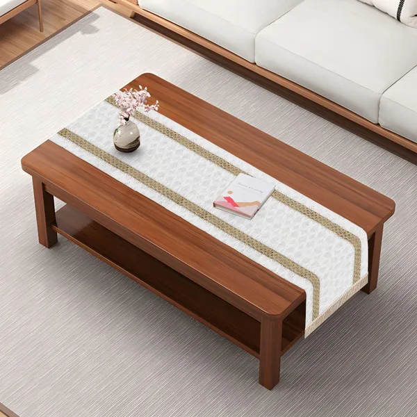 MONKDECOR_Stylish_&_Durable_Jute_Dining_Table_Runner_|_Perfect_for_Farmhouse_Interiors,_Stripe_Design,_(White,_16x72_Inch)