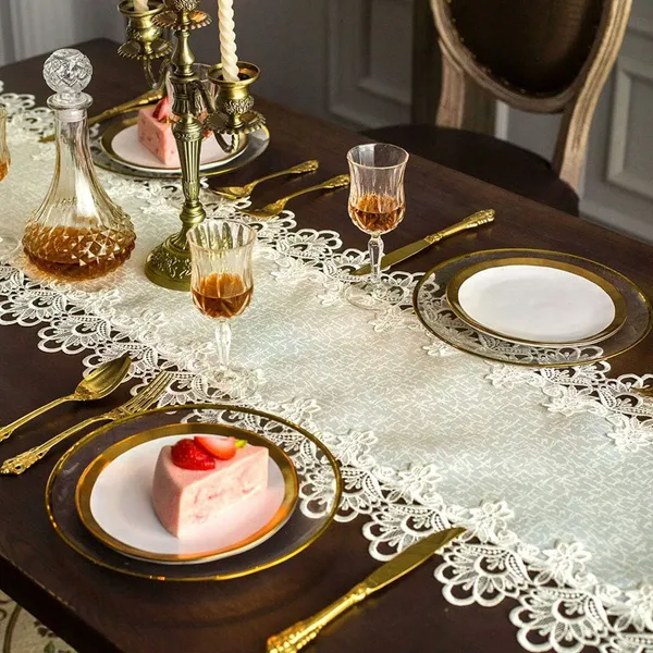 Attractive_Plain_Lace_Design_Dining_Table_Runner_(Size-70"_x_15"_Inches)