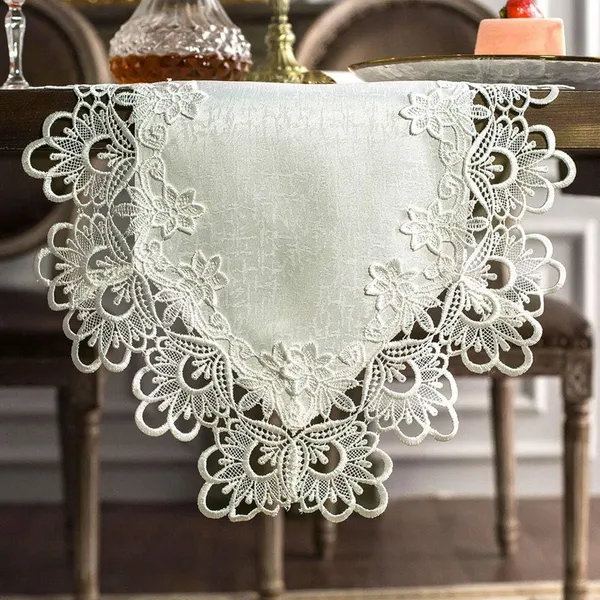 Attractive_Plain_Lace_Design_Dining_Table_Runner_(Size-70"_x_15"_Inches)
