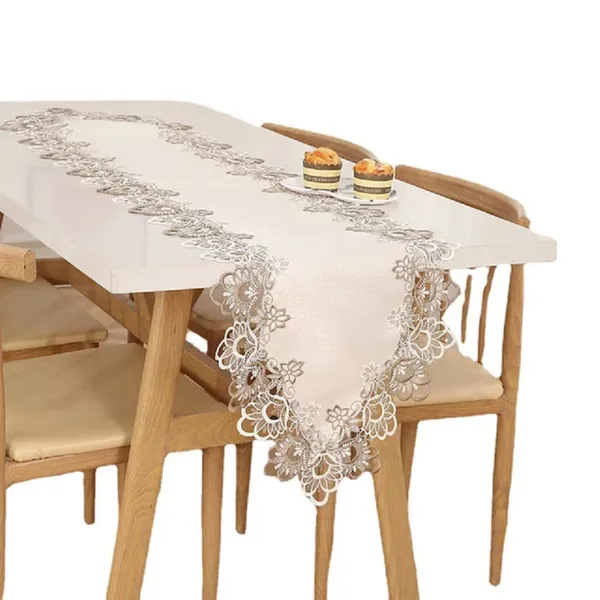Attractive_Plain_Lace_Design_Dining_Table_Runner_(Size-70"_x_15"_Inches)