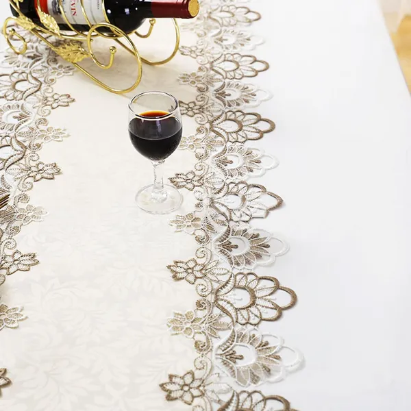 Attractive_Plain_Lace_Design_Dining_Table_Runner_(Size-70"_x_15"_Inches)