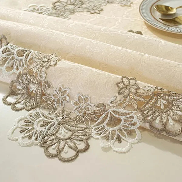 Attractive_Plain_Lace_Design_Dining_Table_Runner_(Size-70"_x_15"_Inches)