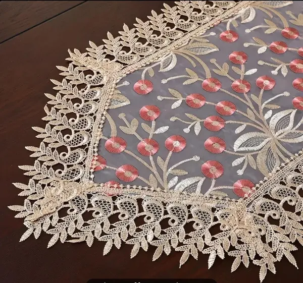 Delicate_Lace_&_Embroidery_Tissue_Table_Runner_|_Perfect_for_Festive_&_Daily_Use,_(15x70_Inch,_Pink_Buds)
