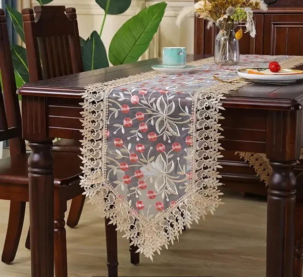 Delicate_Lace_&_Embroidery_Tissue_Table_Runner_|_Perfect_for_Festive_&_Daily_Use,_(15x70_Inch,_Pink_Buds)