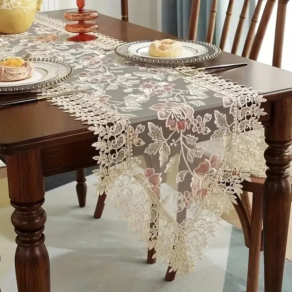 Delicate_Lace_&_Embroidery_Tissue_Table_Runner_|_Perfect_for_Festive_&_Daily_Use,_(15x70_Inch,_Pink_Flower)