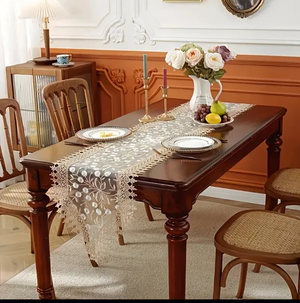 Delicate_Lace_&_Embroidery_Tissue_Table_Runner_|_Perfect_for_Festive_&_Daily_Use,_(15x70_Inch,_White_Buds)
