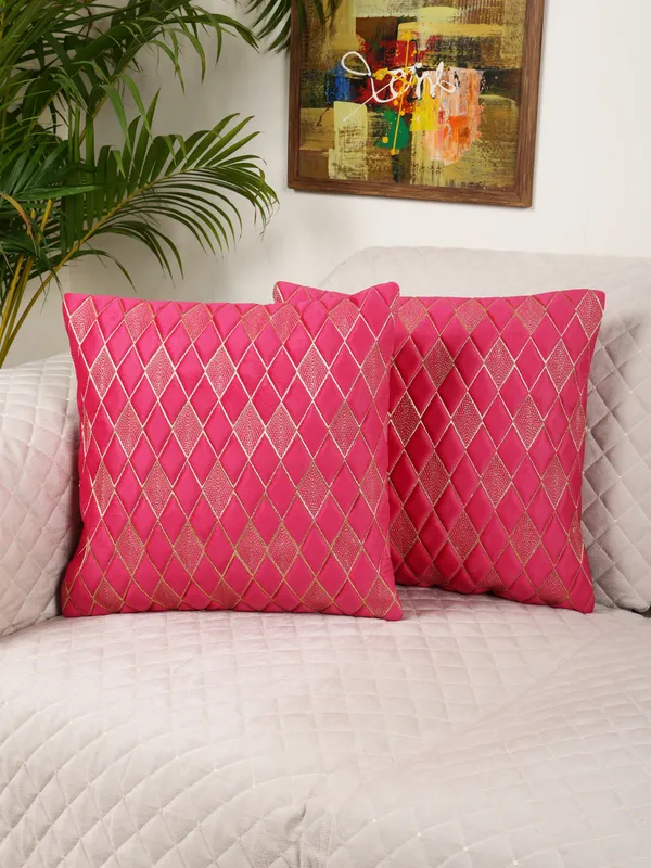 Modern_Diamond_Shaped_Golden_Thread_Embroidery_Design_Velvet_Cushion_Covers,_Pack_of_2_Piece_(16x16_inch.)_Rani_Color