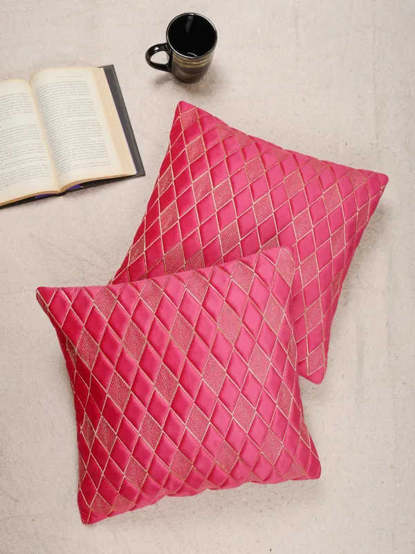 Modern_Diamond_Shaped_Golden_Thread_Embroidery_Design_Velvet_Cushion_Covers,_Pack_of_5_Piece_(16x16_inch.)_Rani_Color