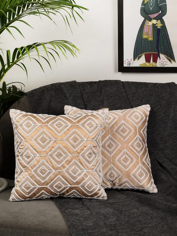 Attractive_Threadwork_Box_Design_Satin_Cushion_Covers,_Pack_of_2_Piece_(16x16_inch.)_Beige_Color