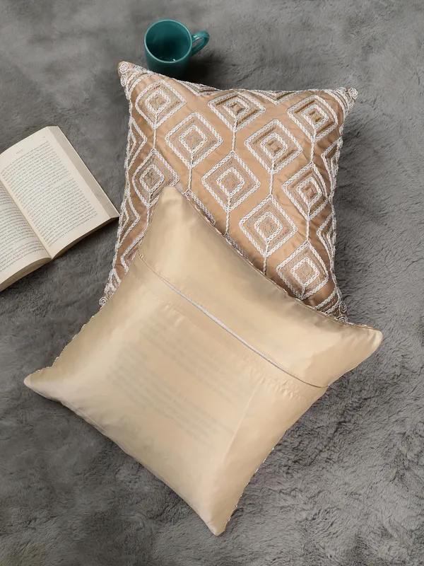Attractive_Threadwork_Box_Design_Satin_Cushion_Covers,_Pack_of_2_Piece_(16x16_inch.)_Beige_Color