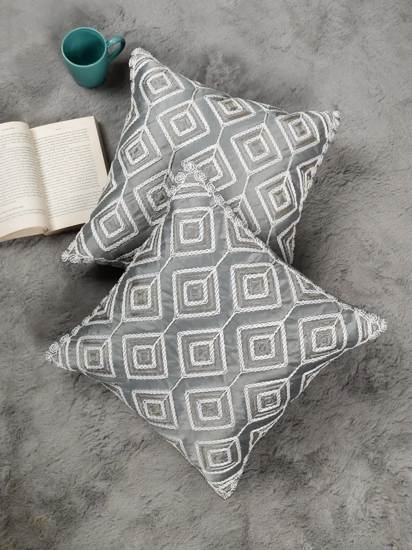 Attractive_Threadwork_Box_Design_Satin_Cushion_Covers,_Pack_of_1_Piece_(16x16_inch.)_Grey_Color