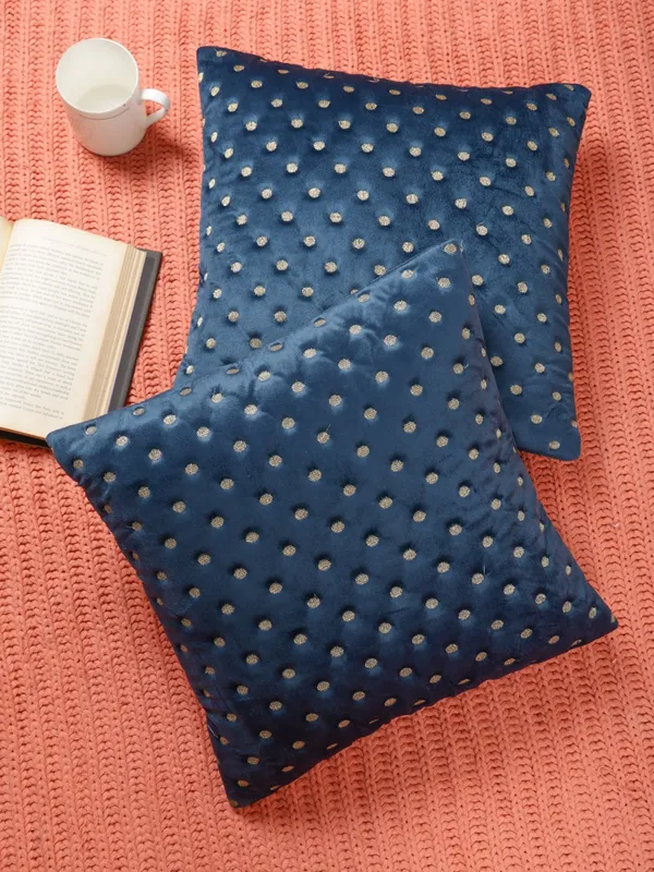 Modern_Dot_Design_Velvet_Cushion_Covers,_Pack_of_1_Piece_(16x16_inch.)_Blue_Color