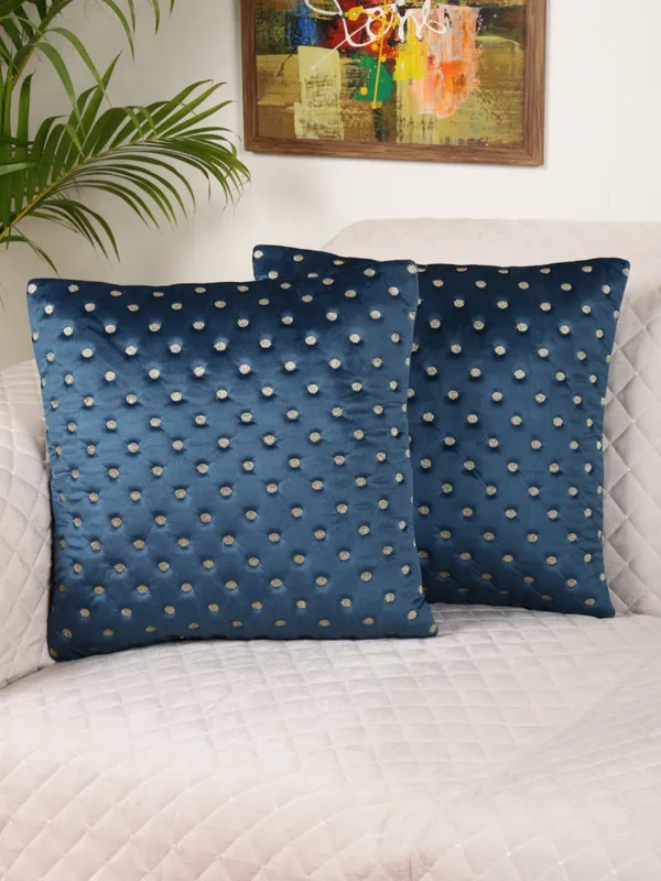 Modern_Dot_Design_Velvet_Cushion_Covers,_Pack_of_2_Piece_(16x16_inch.)_Blue_Color