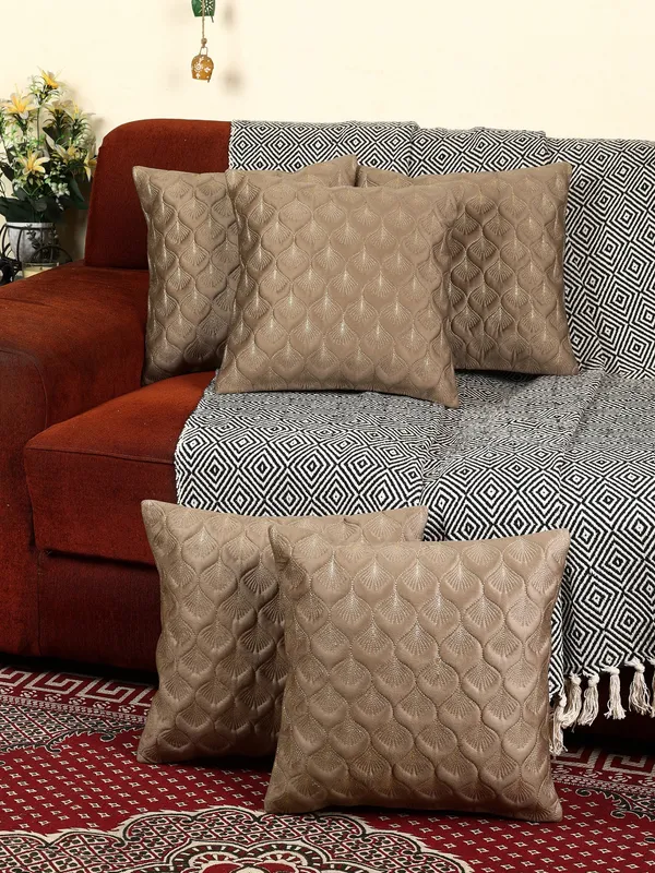 Elegant_Feather_Design_Velvet_Cushion_Covers,_Pack_of_5_Piece_(16x16_inch.)_Mouse_Color