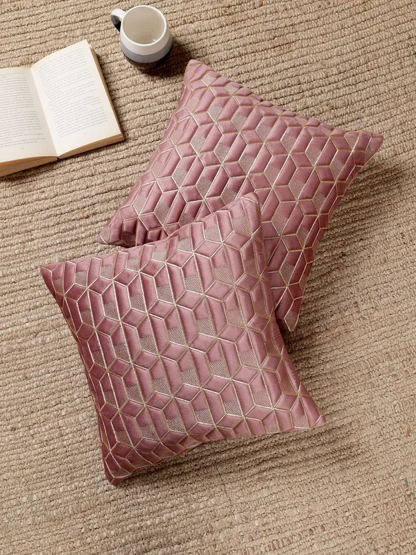 Attractive_Hexa_Design_Velvet_Cushion_Covers,_Pack_of_2_Piece_(16x16_inch.)_Gajari_Color
