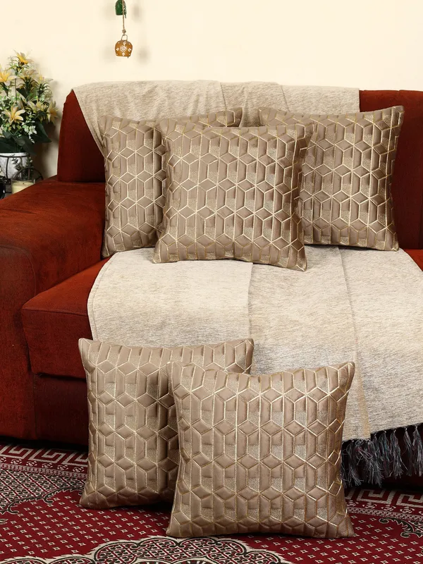 Attractive_Hexa_Design_Velvet_Cushion_Covers,_Pack_of_5_Piece_(16x16_inch.)_Mouse_Color