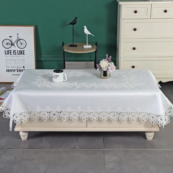 Attractive_&_Premium_Plain_Lace_Design_Rectangular,_2_Seater_Center/Coffee_Table_Cover_(Size-60"_x_40"_Inches)