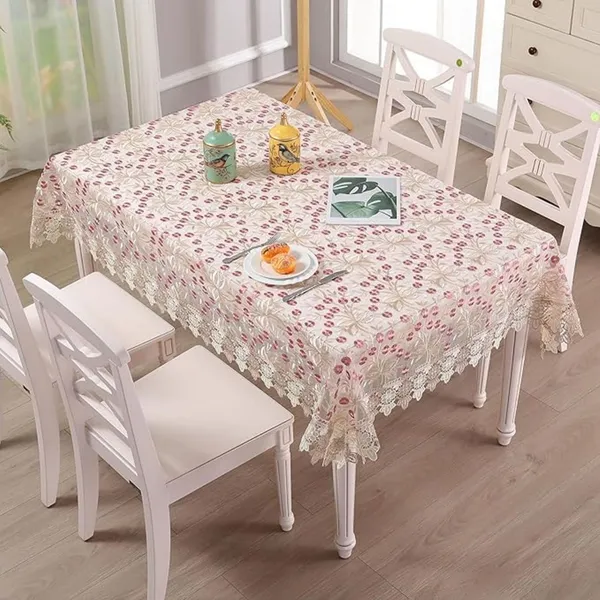 Premium_Tissue_Embroidery_Desin,_4_Seater_Rectangular_Dining_Table_Cover_(Size-78"_x_54"_Inches)
