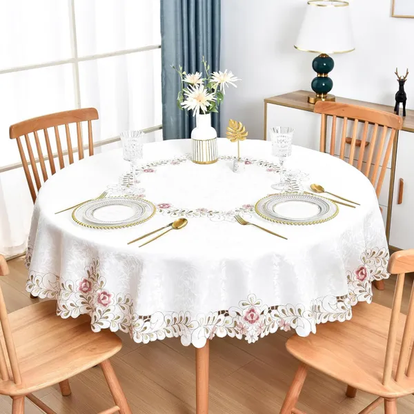 Elegant_Satin_Embroidery_Design,_4_Seater_Round_Dining_Table_Cover_(Size-60"_Inches_Round)