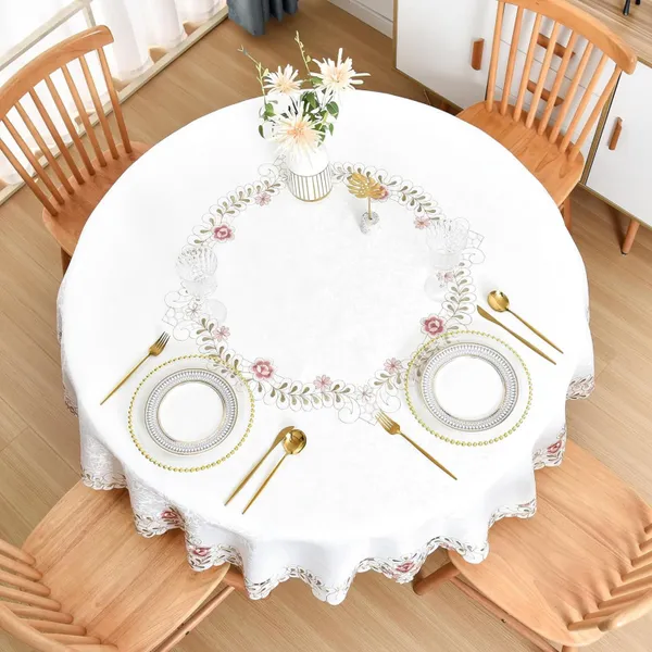 Elegant_Satin_Embroidery_Design,_4_Seater_Round_Dining_Table_Cover_(Size-60"_Inches_Round)