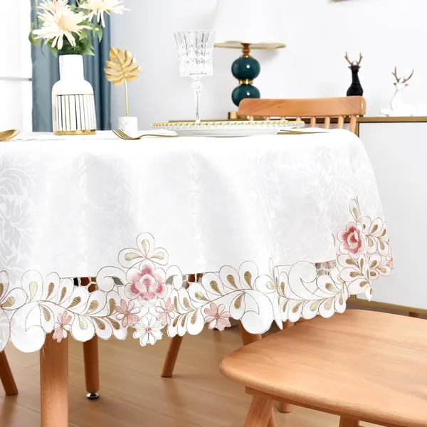Elegant_Satin_Embroidery_Design,_4_Seater_Round_Dining_Table_Cover_(Size-60"_Inches_Round)