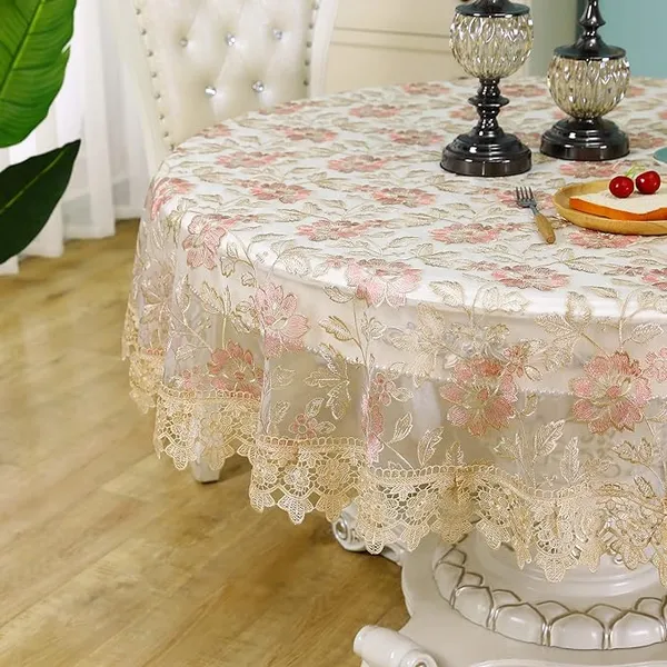 Premium_Tissue_Embroidery_Desin,_4_Seater_Round_Dining_Table_Cover_(Size-60"_Inches_Round)