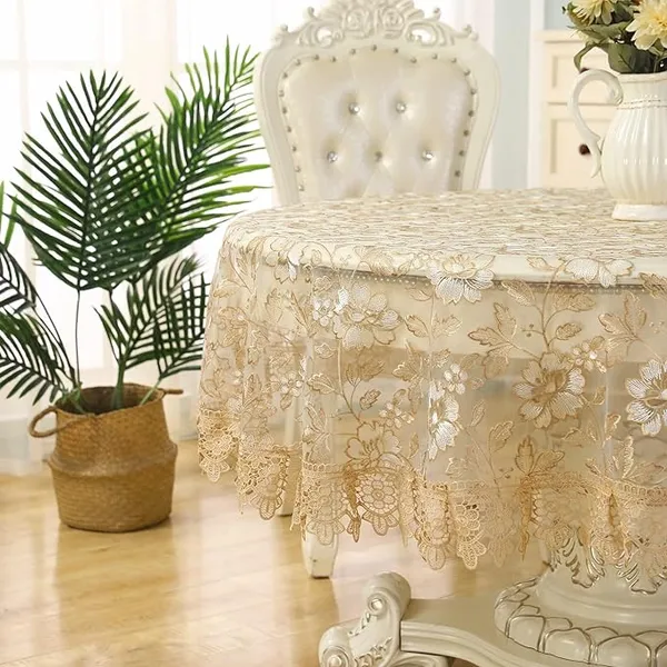 Premium_Tissue_Embroidery_Desin,_4_Seater_Round_Dining_Table_Cover_(Size-60"_Inches_Round)