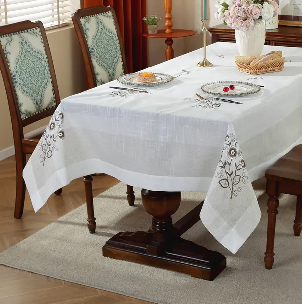 Elegant_Floral_Linen_Sunflower_Design,_8_Seater_Rectangular_Dining_Table_Cover_(Size-108"_x_60"_Inches)