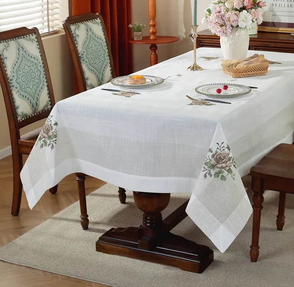 Elegant_Floral_Linen_Cross_Stitch_Design,_6_Seater_Rectangular_Dining_Table_Cover_(Size-90"_x_60"_Inches)