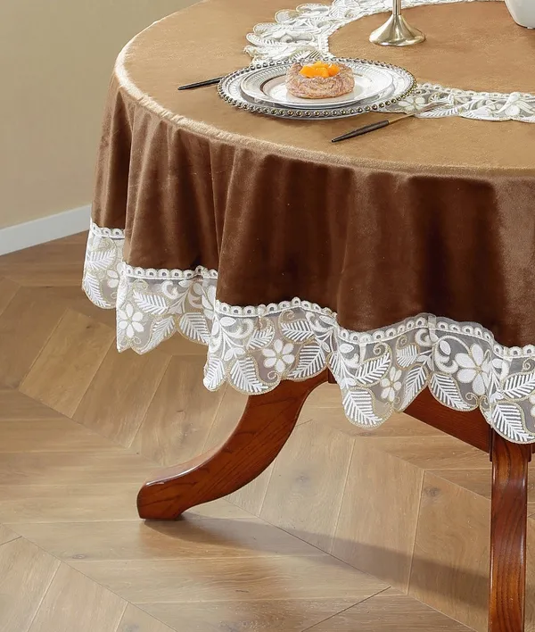 Elegant_Velvet_Lace_Embroidery_Design,_6_Seater_Round_Dining_Table_Cover_(Size-72"_Inches_Round)