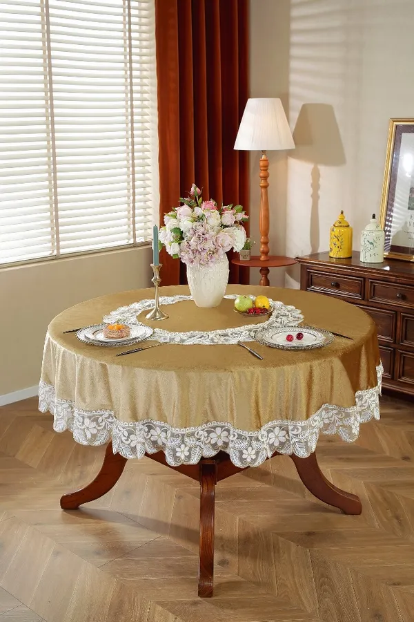 Elegant_Velvet_Lace_Embroidery_Design,_6_Seater_Round_Dining_Table_Cover_(Size-72"_Inches_Round)