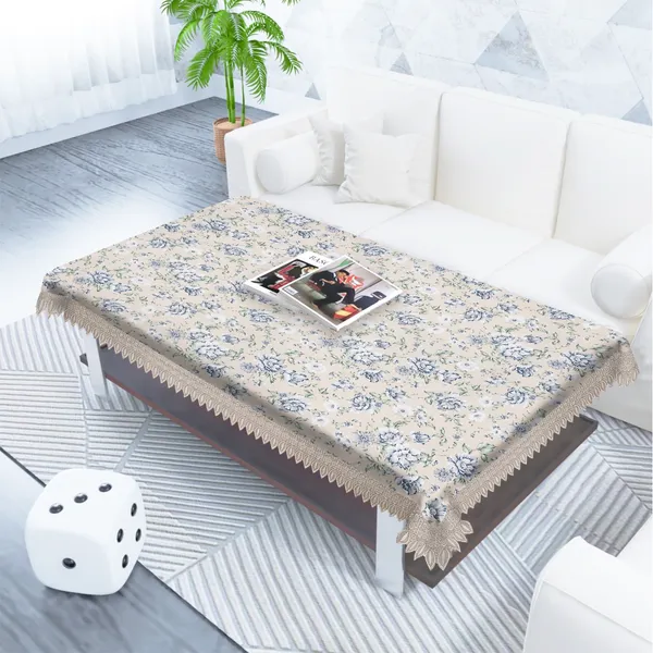 Floral_Printed_Table_Cover_for_2_Seater_Center_Table_|_Elegant_Design_in_Jute_&_Cotton_Blend_Fabric_with_Lace_Border_|_Washable,_Reusable_Tablecloth_|_40x60_Inches_Blue_Flowers_on_Beige